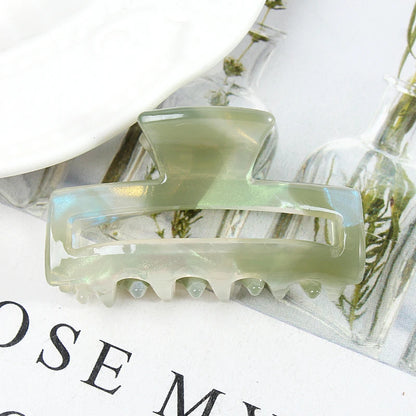 Mini Women's Hair Clips Colorful Geometric Hollow Crab Claw Clip Acetate Leopard Print Fashion Girls Hairpin Hair Accessories - AMULET RING STORE