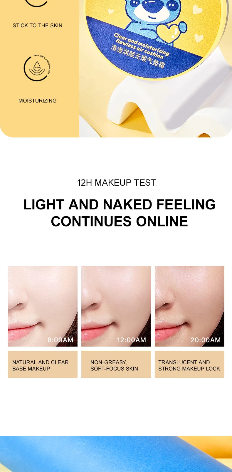 OCHEAL Natural Moisturizing Liquid Foundation Concealer BB Cream Air Cushion Whitening Oil-control Makeup Cosmetics BB Cream - AMULET RING STORE