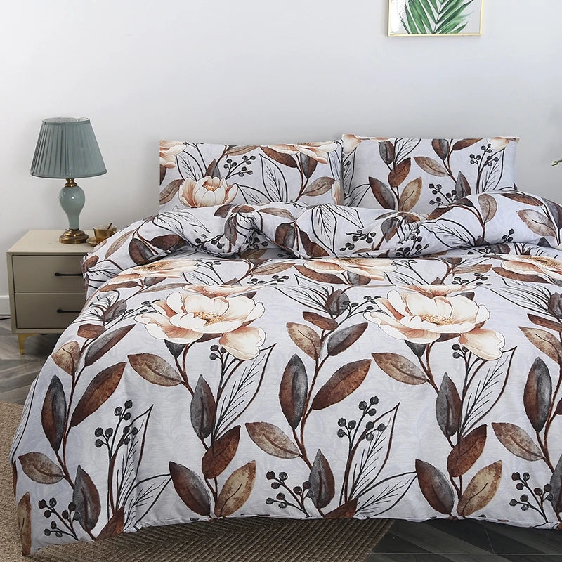 Reversible Summer Blossom Single Twin Full Queen Duvet Cover Set