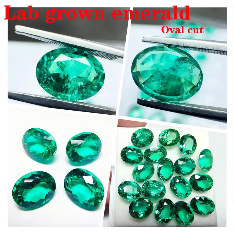 emerald Cut Lab Grown Columbia Emerald Natural color for DIY Jewelry Making Materials with Certificate Factory Wholesale price