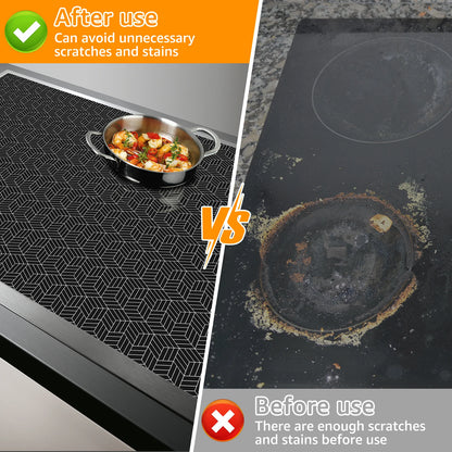 Induction Cooktop Mat Silicone Anti-Scratch Induction Cooktop Protector Mat Heat-Resistant Non-Slip Kitchen Counter Protect Mat - AMULET RING STORE