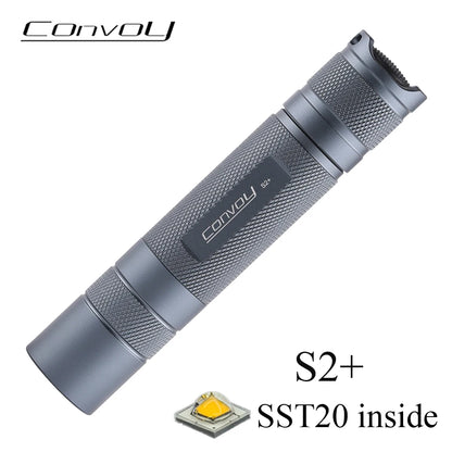 Convoy Flashlight S2 Plus SST20 Led Lanterna 18650 Torch Mini Flash Light Camping Fishing Lantern High Power Latarka - AMULET RING STORE
