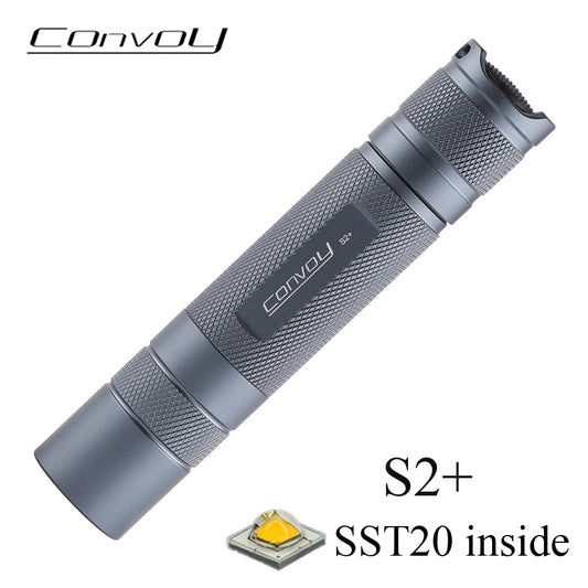 Convoy Flashlight S2 Plus SST20 Led Lanterna 18650 Torch Mini Flash Light Camping Fishing Lantern High Power Latarka - AMULET RING STORE