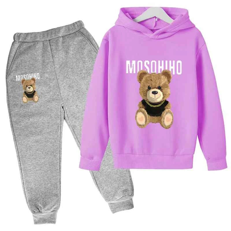 Fall/Winter 2024 Sports Kids Hoodie Set Sunshine Boys & Girls Casual Kids Top + Pants in Multiple Color Options for Ages 3-13