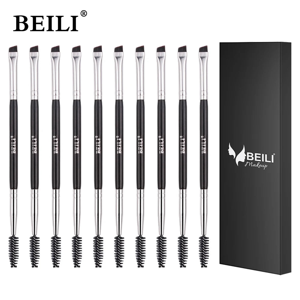 BEILI Ultra Thin Eyebrow Makeup Brush Set For Professional Eyeliner Eyelash Concealer Detail Brushes Make up Beauty Product - AMULET RING STORE