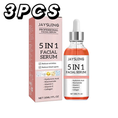 1/3/5PCS 5 In 1 Facial Serum Fade Fine Lines Firming Skin Shrink Pore Moisturizing Brightning Hyaluronic Acid Retinol Face Serum