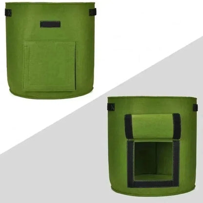 2 Size Felt plant grow bags nonwoven fabric garden potato pot greenhouse vegetable growing bags moisturizing vertical tools - AMULET RING STORE