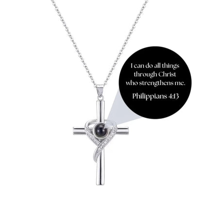 Fashion Projection Necklace Jewelry Personalized Photo Custom Cross Pendant Suitable For Male And Female Couples To Give Gifts - AMULET RING STORE