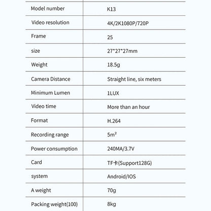 K13 Mini WiFi Camera 1080FHD Mobile Monitoring Infrared Night Vision Remote Monitor Security Surveillance Camcorder Home 2025 - AMULET RING STORE