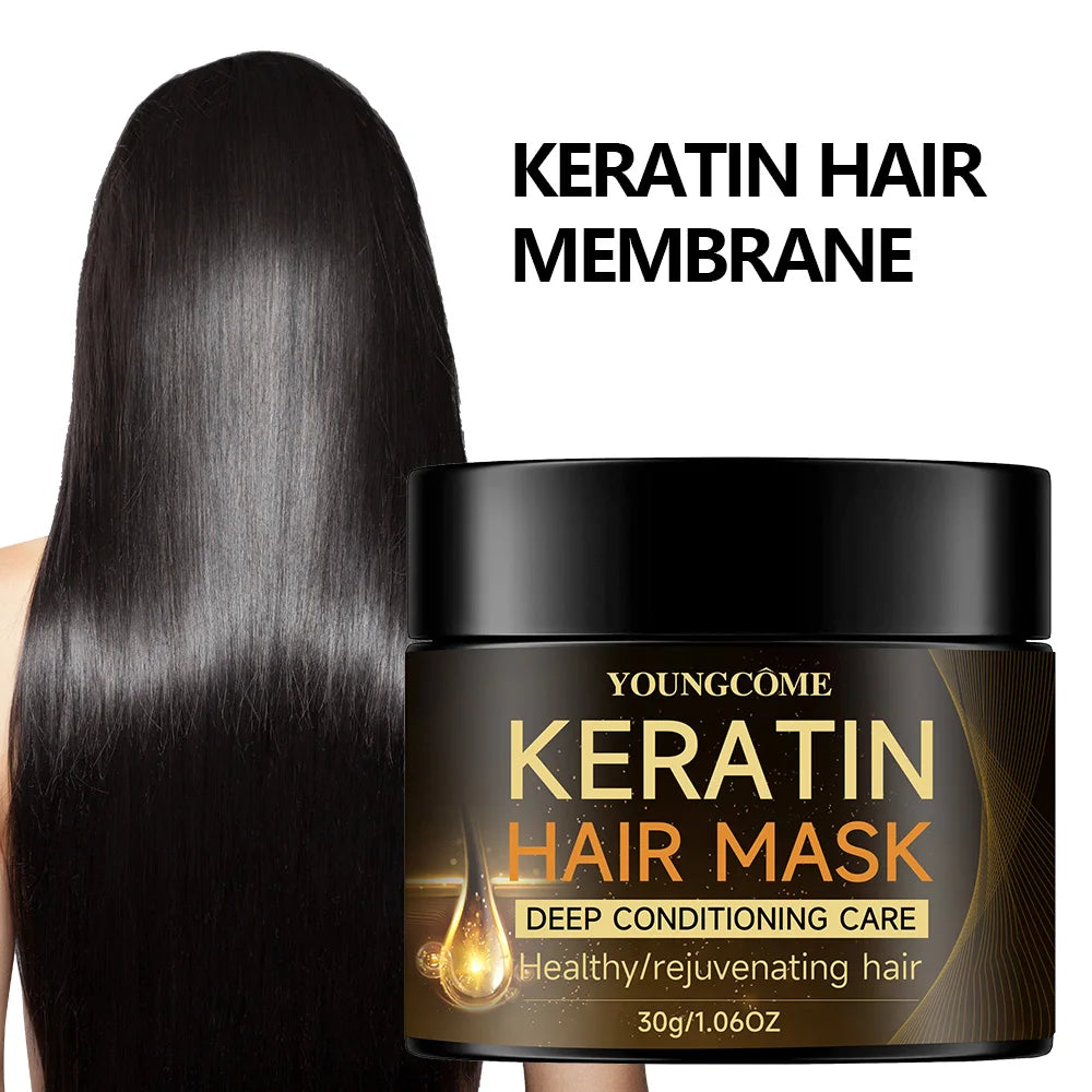 Keratin Hair Mask Moisturizer Conditioner Soft Smooth Frizz Damaged Hair Care Repair Damaged Hair Restore Shine Hair Mask - AMULET RING STORE