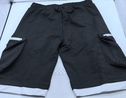 Mens Summer Cargo Shorts Cotton Workout Fitness Shorts Breathable Jogger Training Gyms Bodybuilding Multi Pocket Yellow Shorts