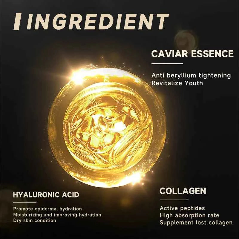 Caviar Collagen Anti Wrinkle Face Cream 30g With Eye Mask Hyaluronic Acid Hydrating Reduce Fine Lines Skincare Products
