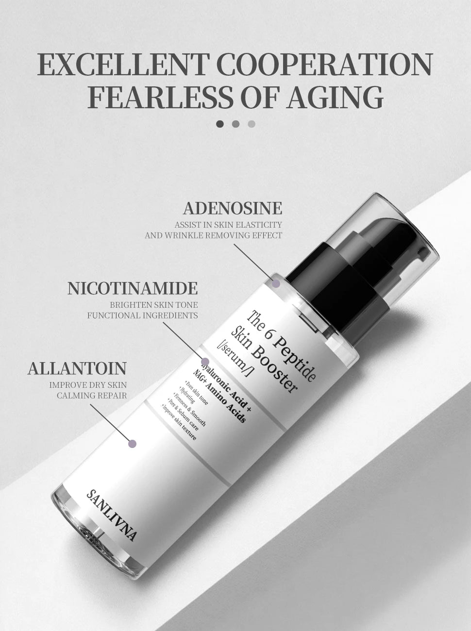 6 Peptide Essence Facial Refreshing Skin Care Set Contains Collagen to Improve Fine Lines, Brighten Skin, Moisturize and Nourish - AMULET RING STORE