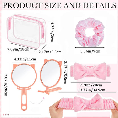 6-18 Sets Kids Pink Spa Party Supplies for Girls Makeup Sleepover Kit Spa Birthday Party Favors Supplies Gift for Children - AMULET RING STORE