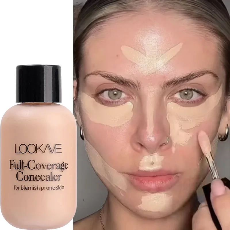 Full Cover Liquid Concealer Cream Makeup 12ML Invisible Eye Dark Circles Cream Face Foundation Waterproof Make Up Base Cosmetics - AMULET RING STORE
