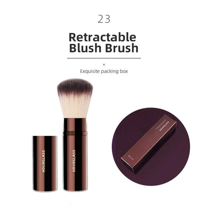 Hourglass Makeup Brushes Powder Foundation Concealer Blusher Bronzer Eye Shadow Eyebrow Eyeliner Sculpting Brush - AMULET RING STORE