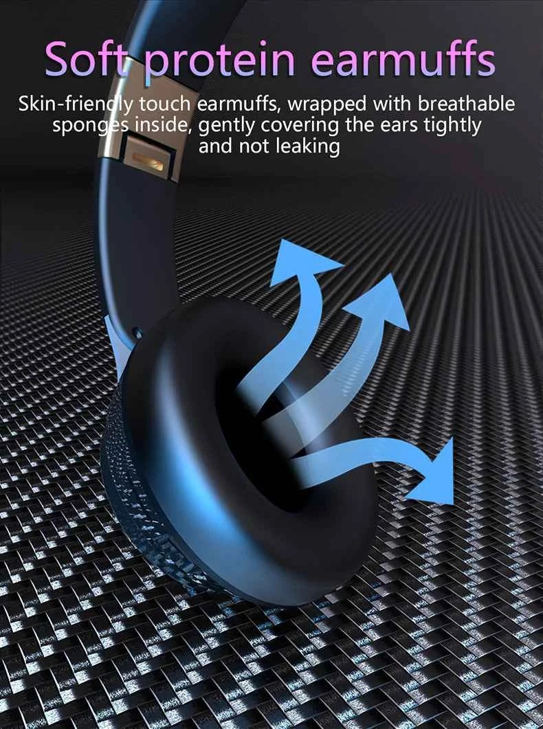 Headphones Bluetooth Wireless Headsets With Mic Music Gaming Sports Earpieces Great Bass Earphones Foldable Support TF SD-Card