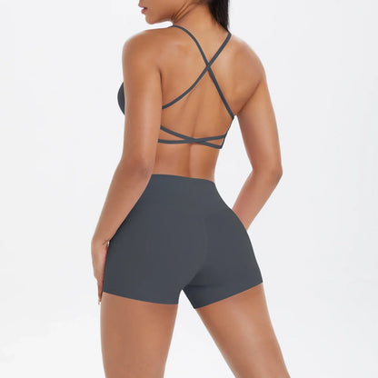 2PCS Yoga Set Nude Feeling Workout Sets Women Tracksuit Gym Push Up Fitness Running Workout Sportwear Sport Bra Leggings Suit