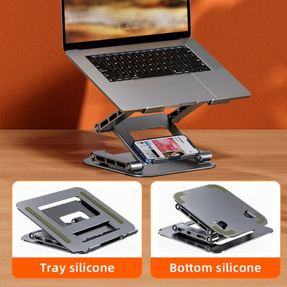 Adjustable Laptop Stand Aluminium Foldable Laptop Holder Portable Notebook Tablet Stand Cooling Support For MacBook Air Pro ipad - AMULET RING STORE