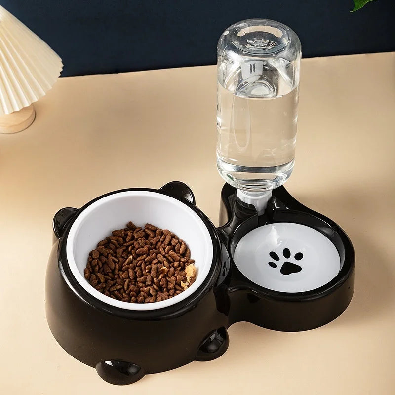 Cat Bowl 2-in-1 Drinking Water Dog Food Pot Water Bowl Rice Pot Pet Supplies Cat Bowl Pet Drinking Water Feeding Integration - AMULET RING STORE