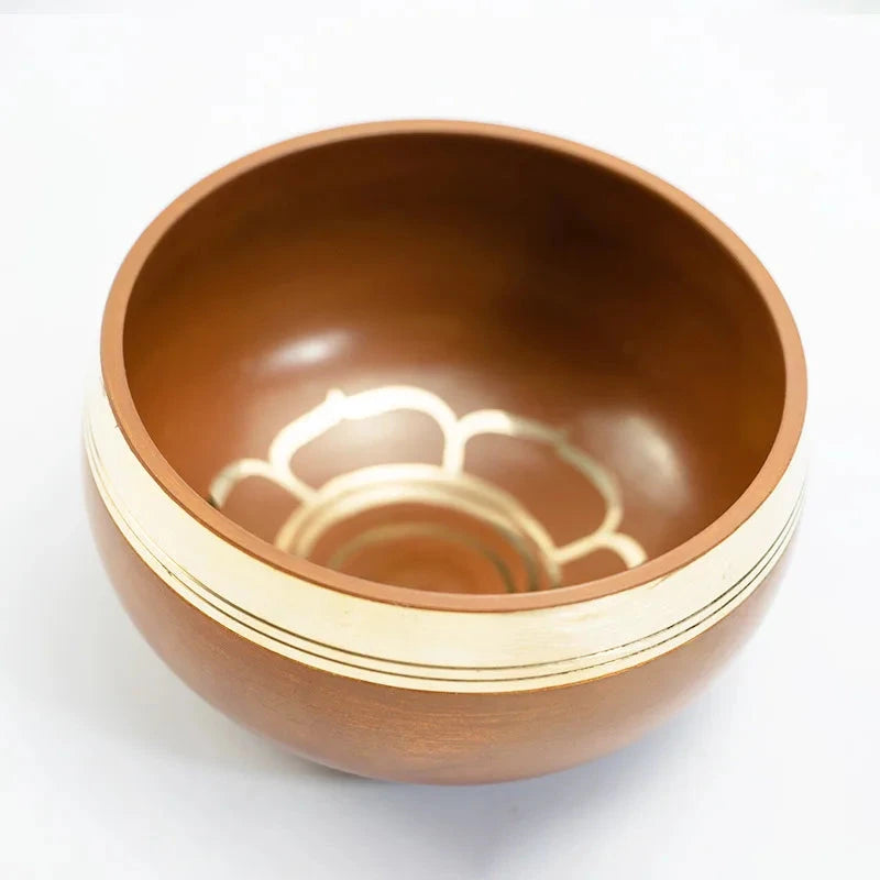 Large Tibetan Meditation Bowl Nepal Sound Quartz Bowl Yarn Saucepan Singing Shaving Copper Decorative Healing Instrument Sing - AMULET RING STORE
