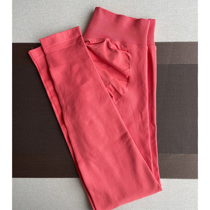 TKITK Leggings Women Seamless Sports Yoga Pants Low Ribbed Band Gym clothes Fitness Workout wear Scrunch Bum Tights - AMULET RING STORE