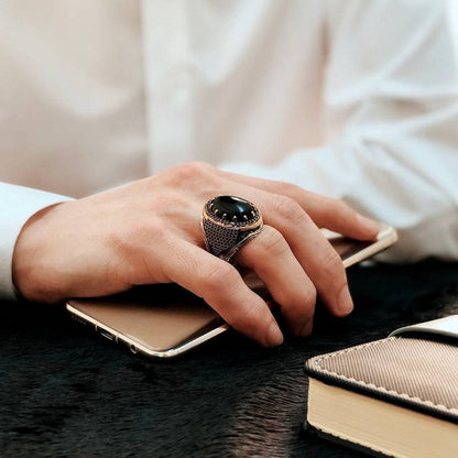 Vintage Handmade Turkish Signet Rings for Men