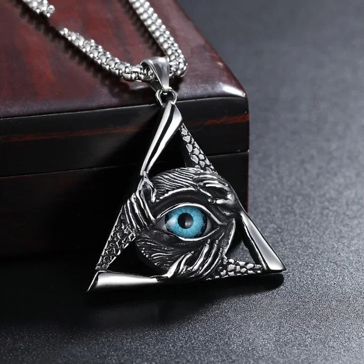 Judaism Stainless Steel Star of David Devil Eye Angel Seal Pendant