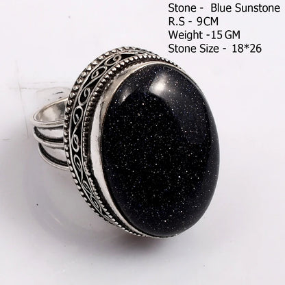 Genuine Turquoise Labradorite Moonstone Owyhee Opal Amazonite Ruby Zoisite  Ring