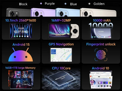 Original Pad 7S Pro Tablets Global Edition 22GB+2TB Android 15 Tablet PC 5G Dual SIM 10000mAh 10.1" HD WiFi Gaming Kids Tab PC