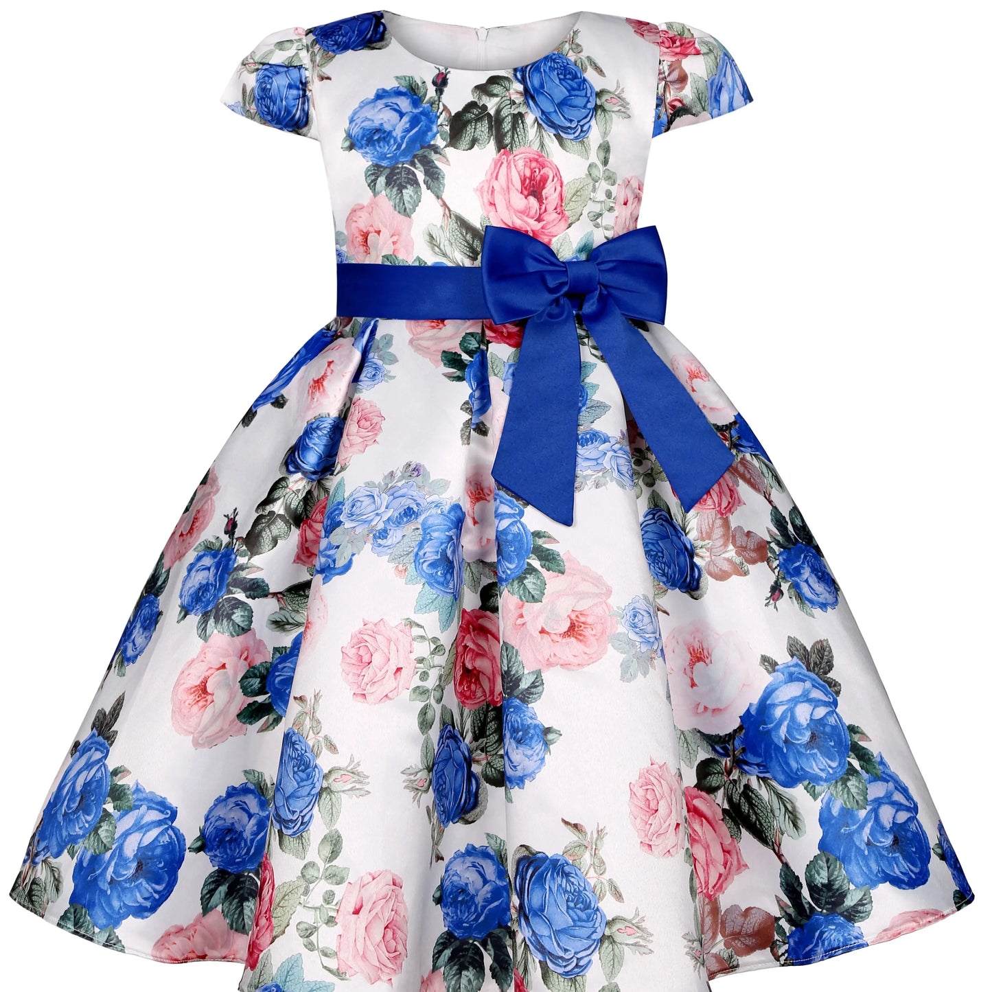 2025 Transnational Girls' Dress Children's Princess Dress Retro Print Formal Dress Holiday Hostess Dress Hot Sale