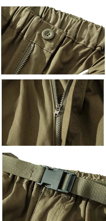 Men's Cargo Shorts Tactical Joggers Quick Dry Casual Relaxed Fit Straight Long Shorts High Quality Streetwear