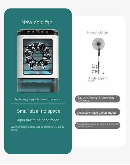 Xiaomi Youpin Desktop Air Conditioner Portable Dual Spray Ultrasonic Atomization 3Speed Mute Air Cooler Night Light Electric Fan