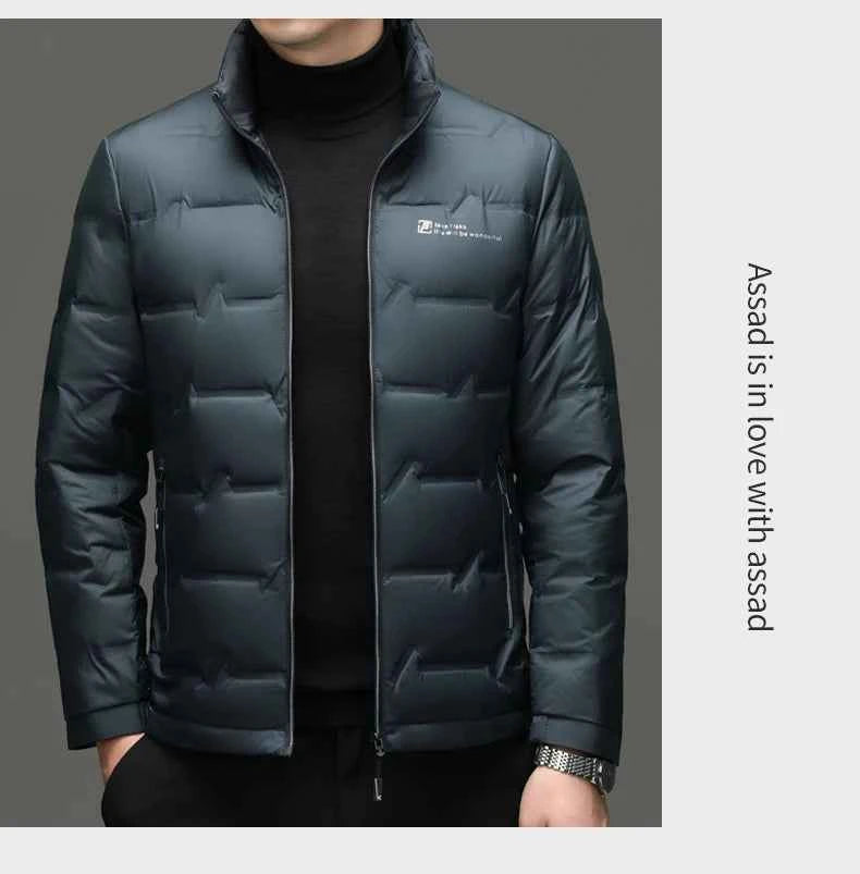Winter Down Jacket 2026 Light Luxury Brand Men's Coat 90% White Duck Down Lining Outdoor Leisure Sports Men's Jacket