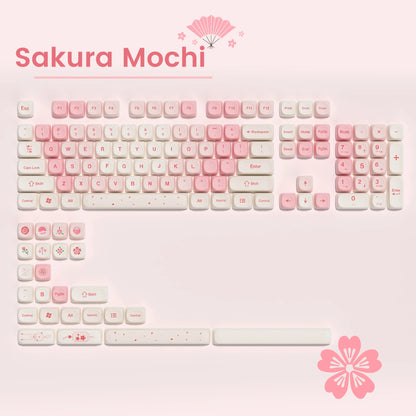 134 Keys Pink Cat  MOA Profile PBT Keycaps Customs Dye Sub Key caps for 61/87/104 Cherry MX Switch Gaming Mechanical Keyboard