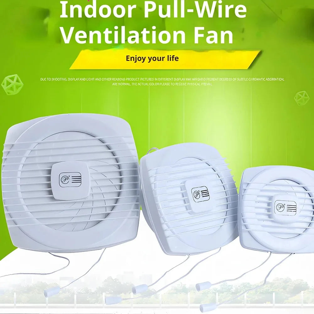 220V 4/6/7inch 110/150/180mm silence Ventilating Strong Exhaust Extractor Fan for Window Wall Bathroom Toilet Kitchen Mounted - AMULET RING STORE