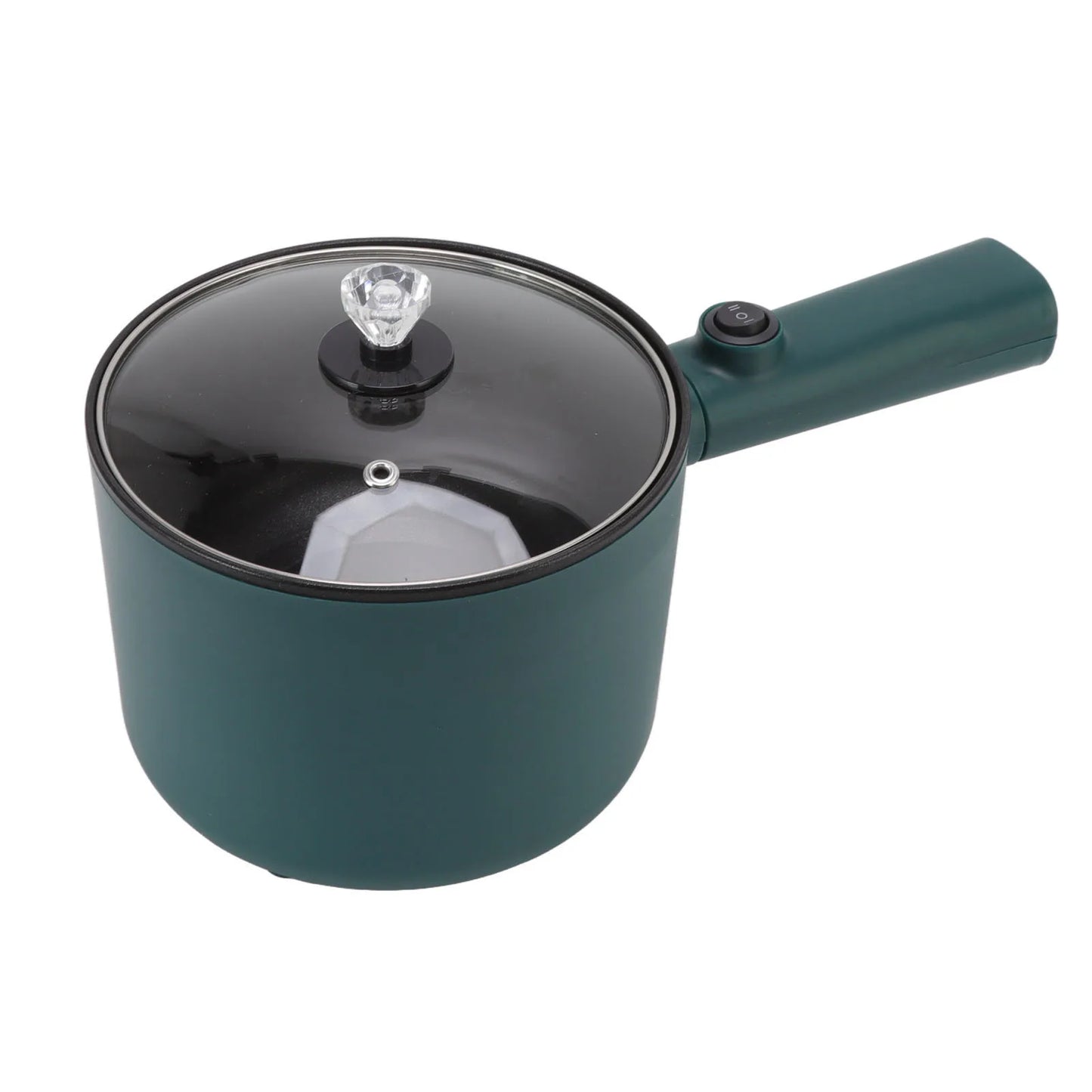 Electric Cooking Pot Electric Hot Pot Long Handle Multi Function Nonstick Coating 1.8L Capacity for Home - AMULET RING STORE