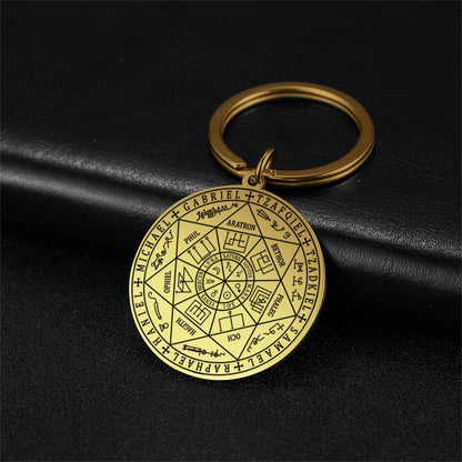 EUEAVAN The Seal of Seven Archangels Keychain