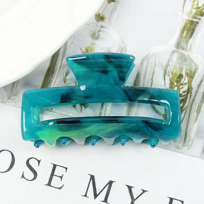 Mini Women's Hair Clips Colorful Geometric Hollow Crab Claw Clip Acetate Leopard Print Fashion Girls Hairpin Hair Accessories - AMULET RING STORE