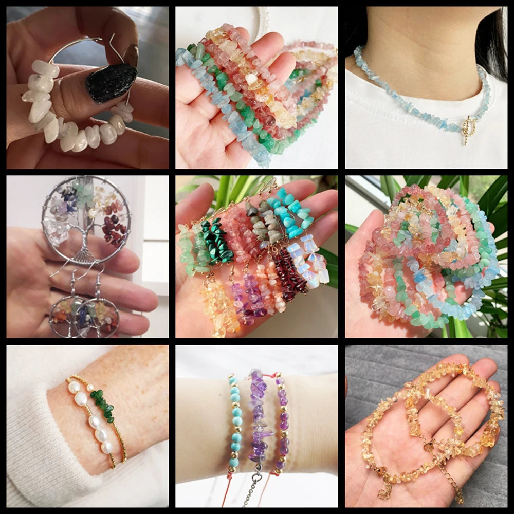 Natural Lilac Lepidolite Crystal Stone Beads Freeform Chips Gravel for Party Gift DIY Crafts Necklace Bracelet Jewelry Making - AMULET RING STORE