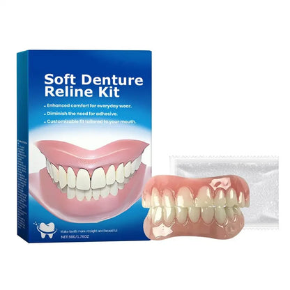 New Denture Silicone Kit Silicone Liners Soft Denture Kit Soft Kit Teeth Upper And Lower Set Easy Use
