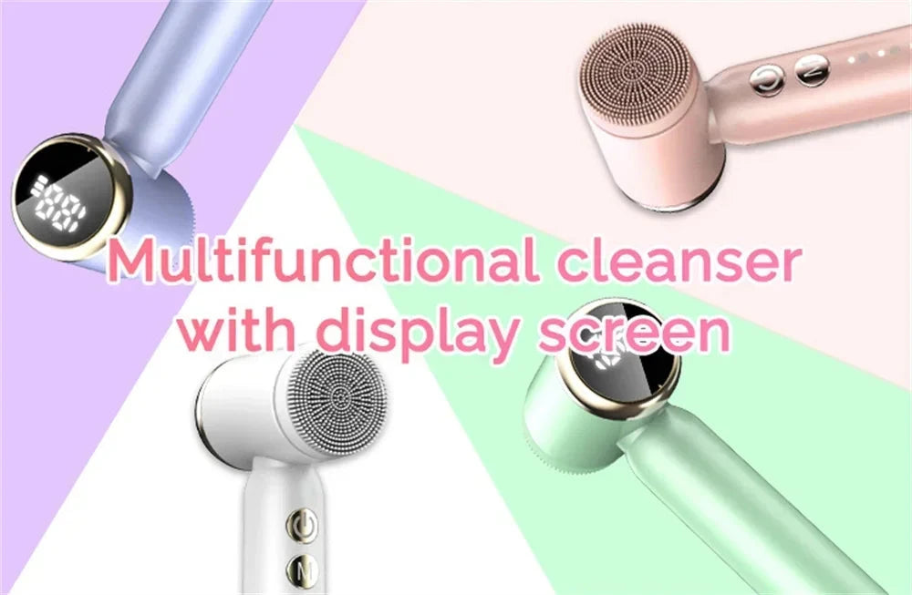 6 In 1 Electric Cleansing Brush Sonic Rotating Cleansing Brush Facial Clean and Remove Acne Pore Skin Rejuvenation Beauty Care
