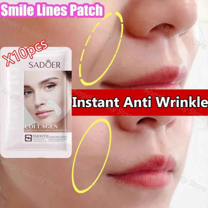 Collagen Firming Laugh Lines Patches Instant Wrinkle Remover Fade Fine Lines Facial Mask Anti-aging Brighten Repair Skin Care