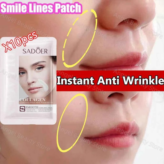 Collagen Firming Laugh Lines Patches Instant Wrinkle Remover Fade Fine Lines Facial Mask Anti-aging Brighten Repair Skin Care