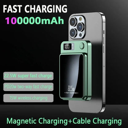 Magnetic Power Bank 30000mAh 15W Wireless Fast Charger for iPhone 15 14 13 Samsung S22 S23 Xiaomi Portable Battery Powerbank - AMULET RING STORE