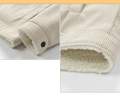 Men's Jackets and Coats Fashion Warm Corduroy Thick Coats 2024 Winter Fashion Men's Coats Down Jackets Men's Cotton Clothing