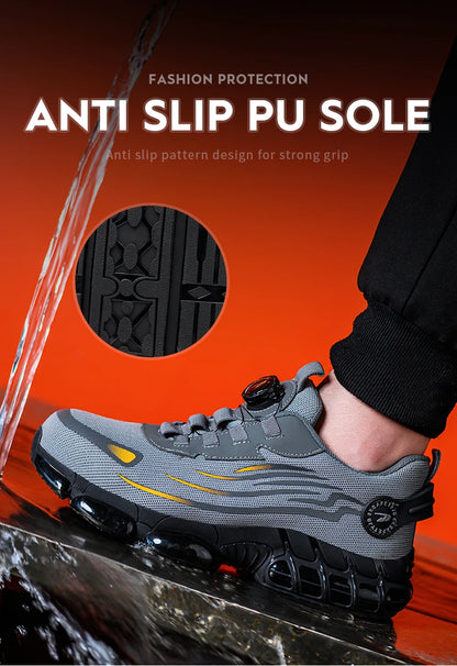 Breathable lace-free soft sole comfortable anti-smash anti-puncture labour insurance shoes - AMULET RING STORE
