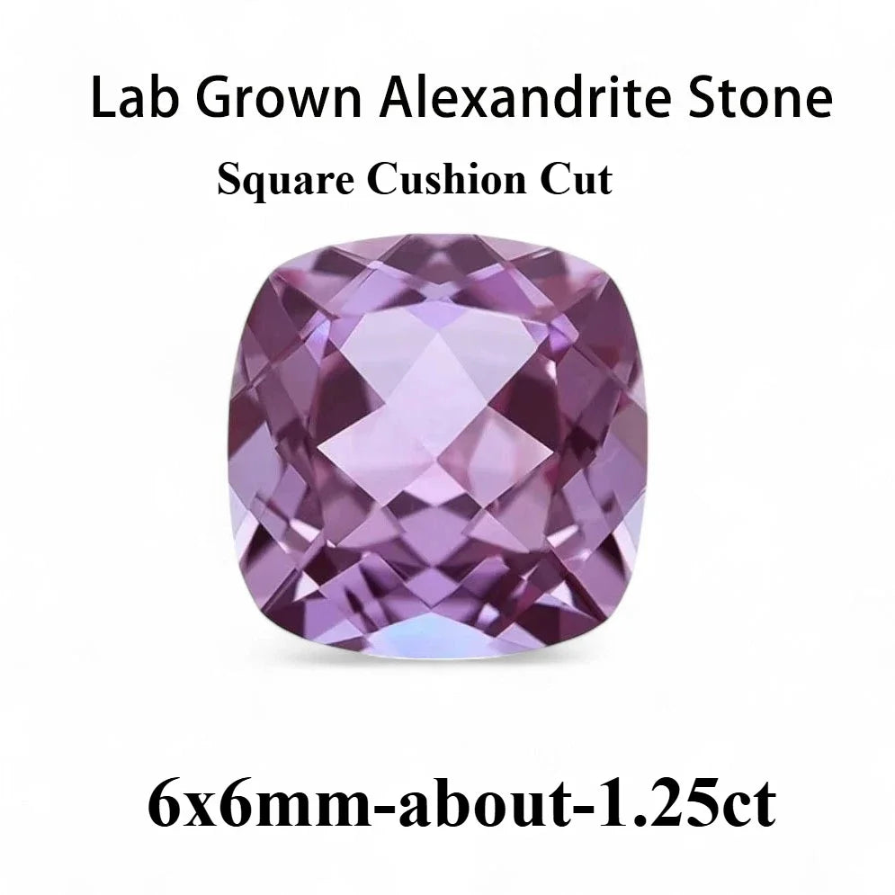 Emerald Cut Lab Grown Alexandrite AGL Certificate Loose Gemstone For Earrings Ring Jewelry Diy Making