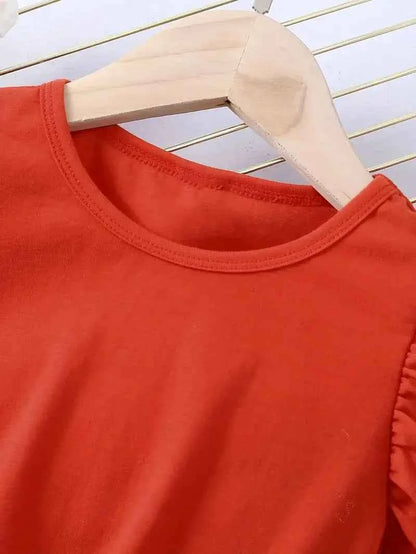 1pcs Summer New Girl's Dress Clothing Childrens Love Print Casual Dresses Princess Sweet Cute Kid's Babys Knit Clothes 100-130cm