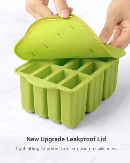 Summer DIY Ice Cream Tools With Wooden Sticks Silicone Popsicle Molds Set Kitchen Accessories Quench Thirst Snacks for Children - AMULET RING STORE